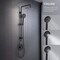 Kibi Circular Pressure Balanced 2-Function Shower Column with Rough In Valve - Matte Black KSC403MB - alternate 2